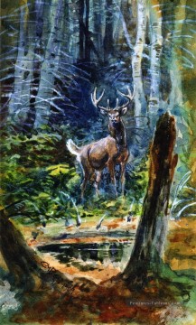  1909 - cerf dans le dell 1909 Charles Marion Russell